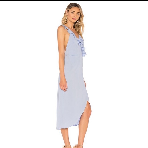 Revolve Superdown Pia Ruffle Midi Dress in Periwinkle - Picture 3 of 5